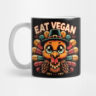 Whimsical Thanksgiving Turkey - Eat Vegan Mug